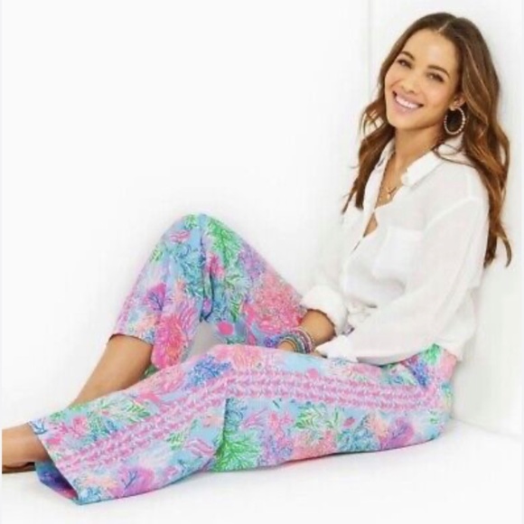 Lilly Pulitzer Pants - Lilly Pulitzer Colorful Wide Leg Pants